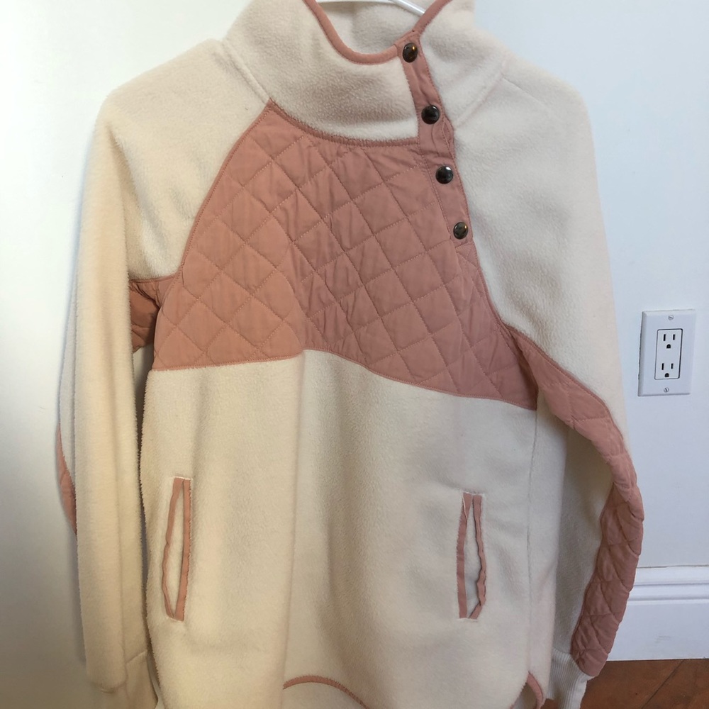 Asymmetrical Snap-Up Fleece
